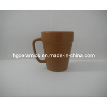 Flower Pot Ceramic Mug, 14oz Coffee Mug